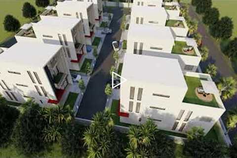 Modern Townhouse Design on a 60m x 60m || Gated community || Modern House Designs || Architecture