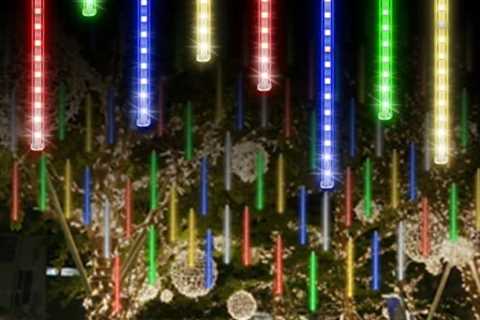 Joycabin Meteor Shower Rain Light, Waterproof Christmas Lights with 11.8inch 8 Tube 192 LEDs Icicle ..