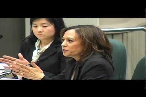 AG Harris testifies before a joint Legislative Conference Committee
