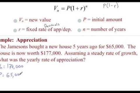 Lesson 8.8 - Appreciation and Depreciation