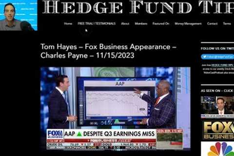 Hedge Fund Tips with Tom Hayes - VideoCast - Episode 213 - November 16, 2023