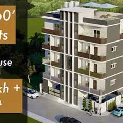 40X60 Feet Apartment Design with 7 Flats | 2400 Sqft Plan | 12X18 Meters Design