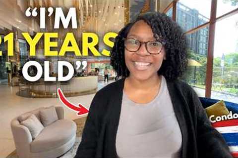 American moves to Bangkok alone and gives a tour of her $540/Month loft condo